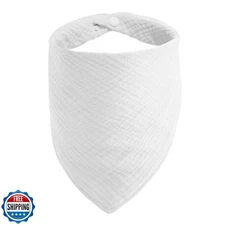 BlissBud Dog's Bandanas Solid Color Soft Cotton Pet Scarf with Adustable Butt