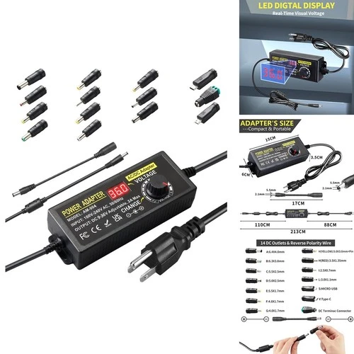 Meiyue AM-004 108W Universal Adjustable 9V-36V DC Power Supply LED Display 14 - product listing photo
