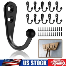 20pcs Towel Coat Heavy Duty Stainless Steel Door Wall Mount Hook Hanger Holder