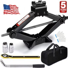 2.5 Ton Scissor Jack Kit Quick Lift For Tire Change Compatible With Car Auto Suv