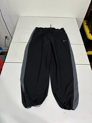Vintage Nike Track Pants XL Black Gray Windbreaker Baggy Retro Sportswear Y2K
