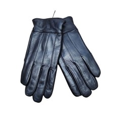 Womens Black Leather Gloves M New