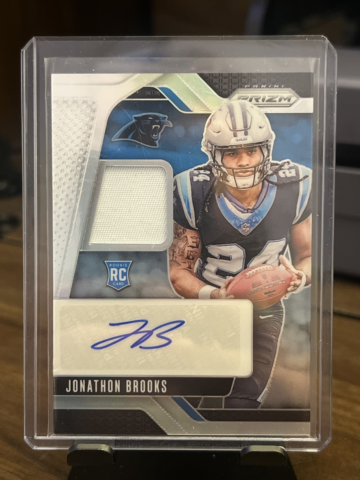 2024 Panini Prizm RPA-JBS Jonathon Brooks RC Jersey Auto Carolina Panthers #/99