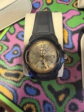 Casio MW600 Mens Black Resin Band Gold Dial 1...