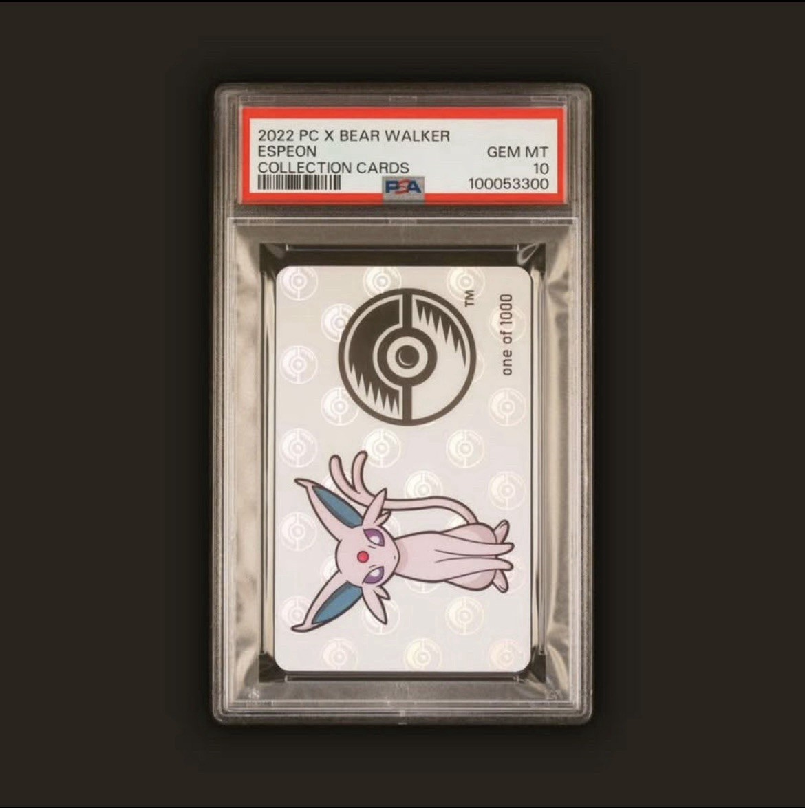 2022 Pokemon Center x Bear Walker ESPEON Skateboard Promo Card PSA 10 GEM  MINT