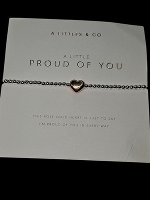 Proud Of You Rose Gold Heart Bracelet