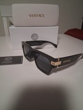 Versace Mens Square Sunglasses Black Plastic ...