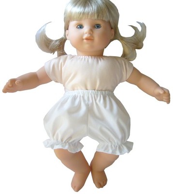 Handmade 15'' Doll Clothes White Panties compatible with Bitty Baby