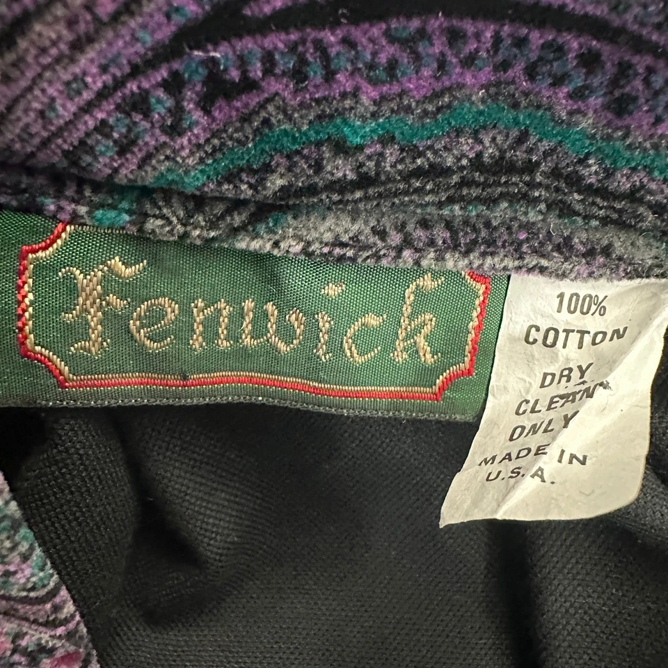 Womens Vintage Whimsigoth Velvet Paisley Skirt Size 12 Dark Academia Boho Luxe - Image 4 of 4