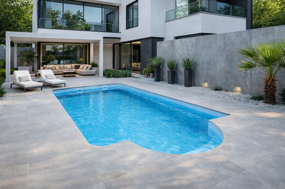 GFK Pool Einbau-Schwimmbecken, Swimmingpool, Einbaubecken aus Polen
