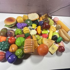 Huge Lot of Kitchen Toy Play Food Vintage