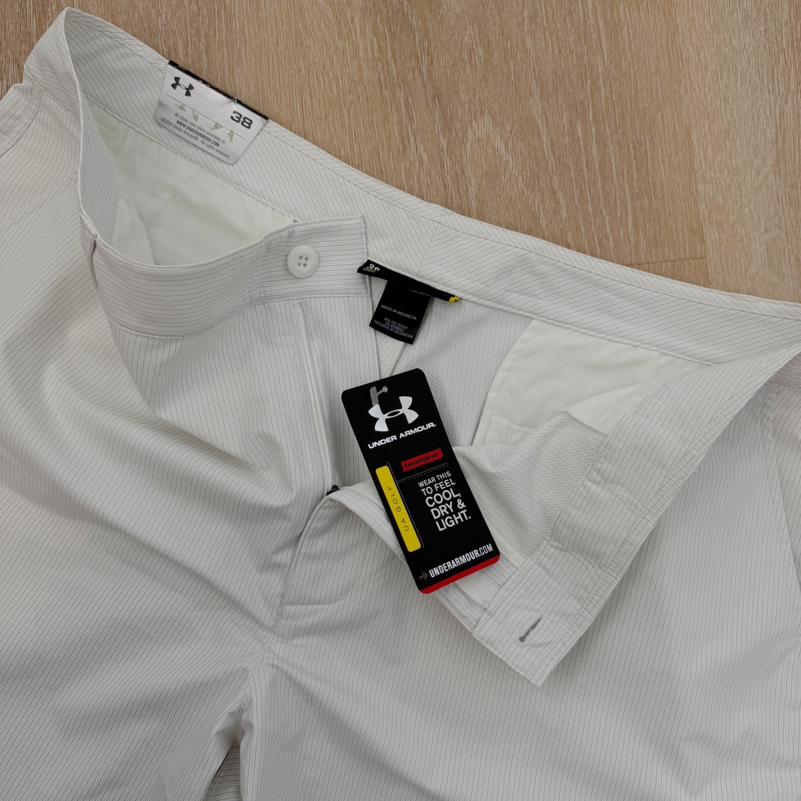 NWT! Men’s Under Armour Striped Shorts Loose Fit Size 38 thumbnail 5