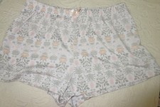 NANETTE LEPORE MELON PINK GRAY sleep shorts slippery poly sz M