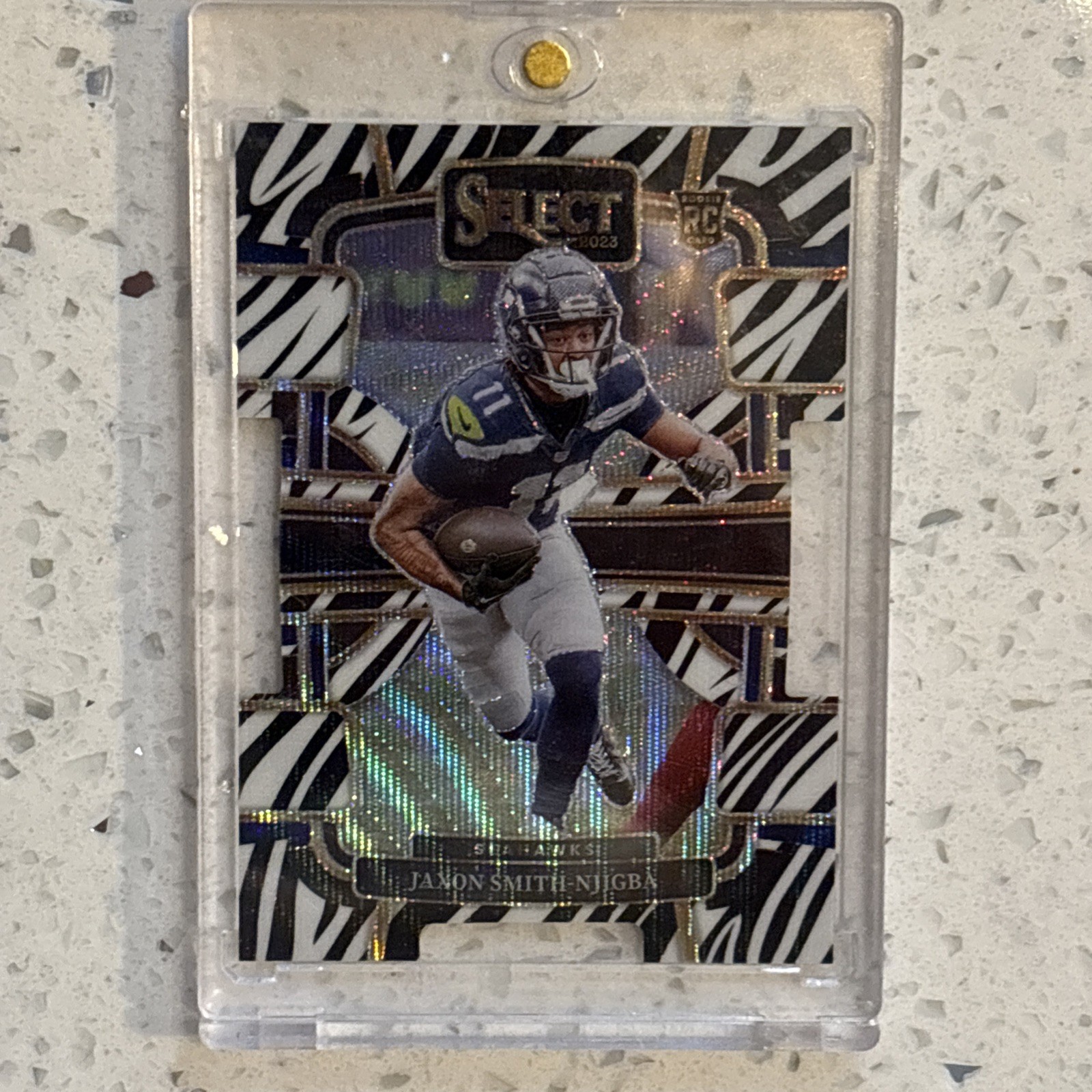 2023 Panini Select - Concourse Jaxon Smith-Njigba #87 Zebra Prizm (RC) Seahawks