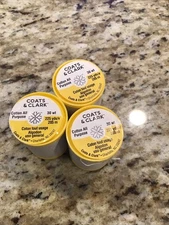 Lot Of 3 Spools Coats & Clark Cotton All Purpose Thread 225yds/ Spool New Q-6