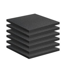 6 PCS High Density Polyurethane Foam Pads 12x12x0.4 Inch Packing Case Insert