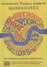 RAINDANCE, MOONDANCE, EPIDEMIK 29/3/14 Classic Rave Flyer (version 2)