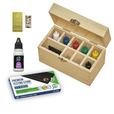 Jewelry Testing Kit for Gold, Silver Platinum - 6 JSP Solutions, Test Stone