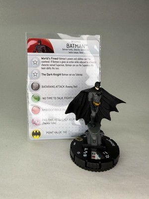Heroclix DC World's Finest set Batman #050 Super Rare figure w/card!