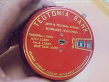 Vintage Teutonia Bank Milwaukee, Wisconsin Still Bank