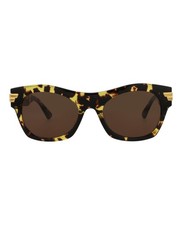 Bottega Veneta Unisex Square/Rectangle Havana Havana Brown Fashion Designer Eyew
