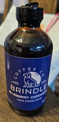 Brindle Coffee Company Blueberry Cardamom Handcrafted Syrup 8 Fl Oz 