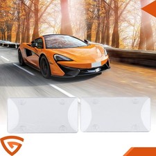 2 Clear License Plate Tag Frame Covers Bubble Shields Protector For Cartruck