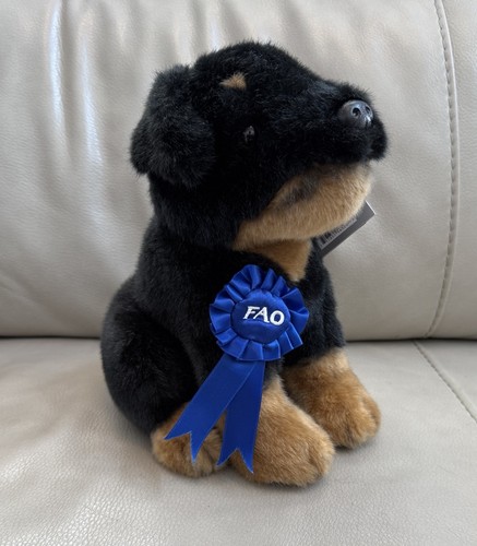 fao nero Black Labrador cucciolo nastro blu Toys R Us nuovo con etichette - Foto 2 di 8