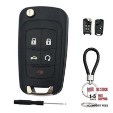 Key Fob Case for 2011-2017 Chevy Cruze Camaro Impala Equinox GMC 5 Button
