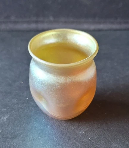 Tiffany Art Glass Toothpick Holder - Signed