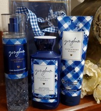 GINGHAM  3PC SET With Gift Bag Bath  Body Works  HTF BRAND NEW AUTHENTIC