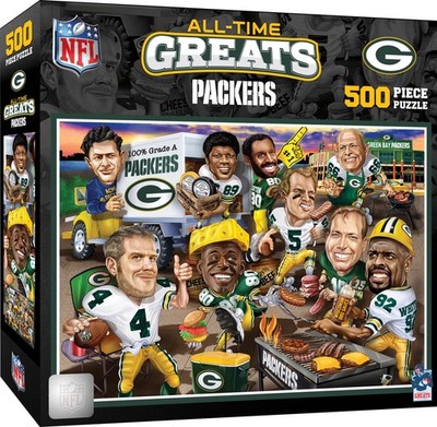 500 Piece Sports Jigsaw Puzzle for Adults - NFL Green Bay Packers All-Time Gr...