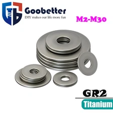 GR2 Titanium Metric Flat Washers M2 M2.5 M3 M4 M5 M6 M8 M10 M12 M14 M16 M18-M30