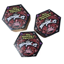 Lot of 3 Zag Heroez Miraculous Chase Glitter Figures Miracle Box Kwami Surprise