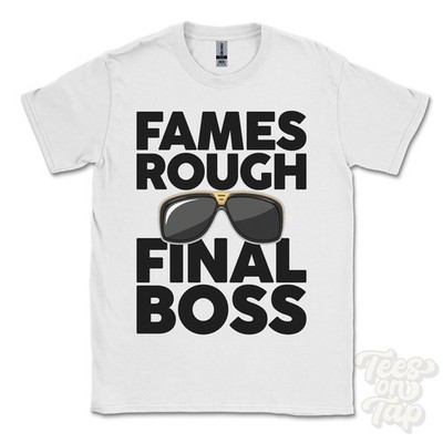 FAMES ROUGH FINAL BOSS T-SHIRT lustiges Weihnachtsgeschenk Banstead Surrey England Ibiza