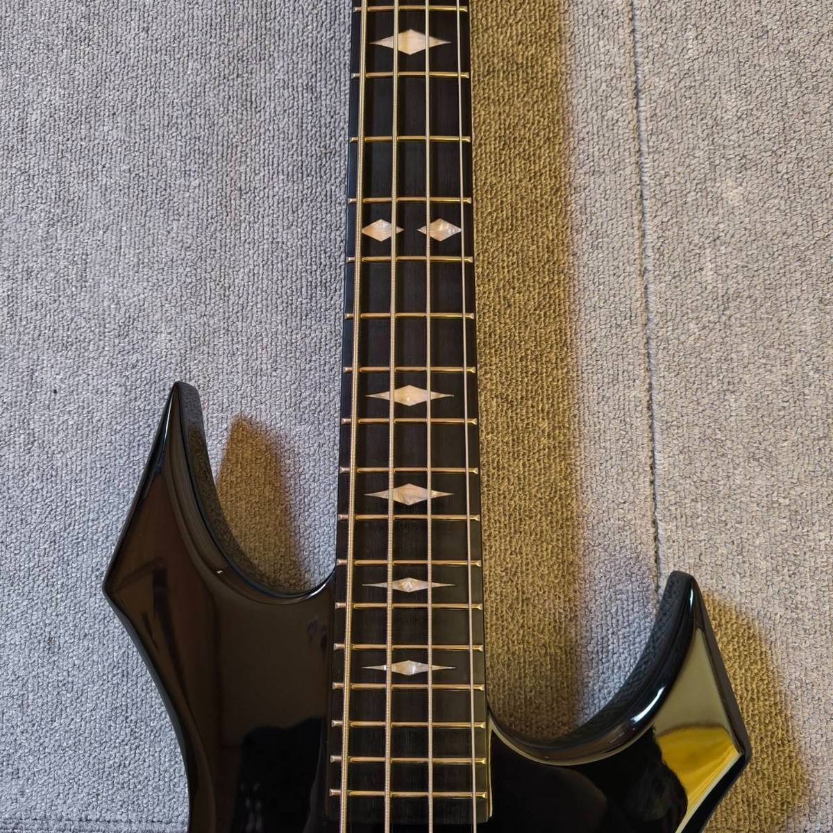 B.C.Rich Warlock Bass Black Electric Guitar Neck-through From