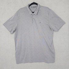 Travis Mathew Polo Shirt Mens 2XL Gray Geometric Stretch Golf Performance