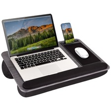 LAPGEAR Pro Lap Desk for 15.6 Laptops - Wrist Rest, Mouse Pad, Phone Holder