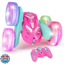 Amicool Remote Control Car for Girls 6-12 with Flashing Light, To