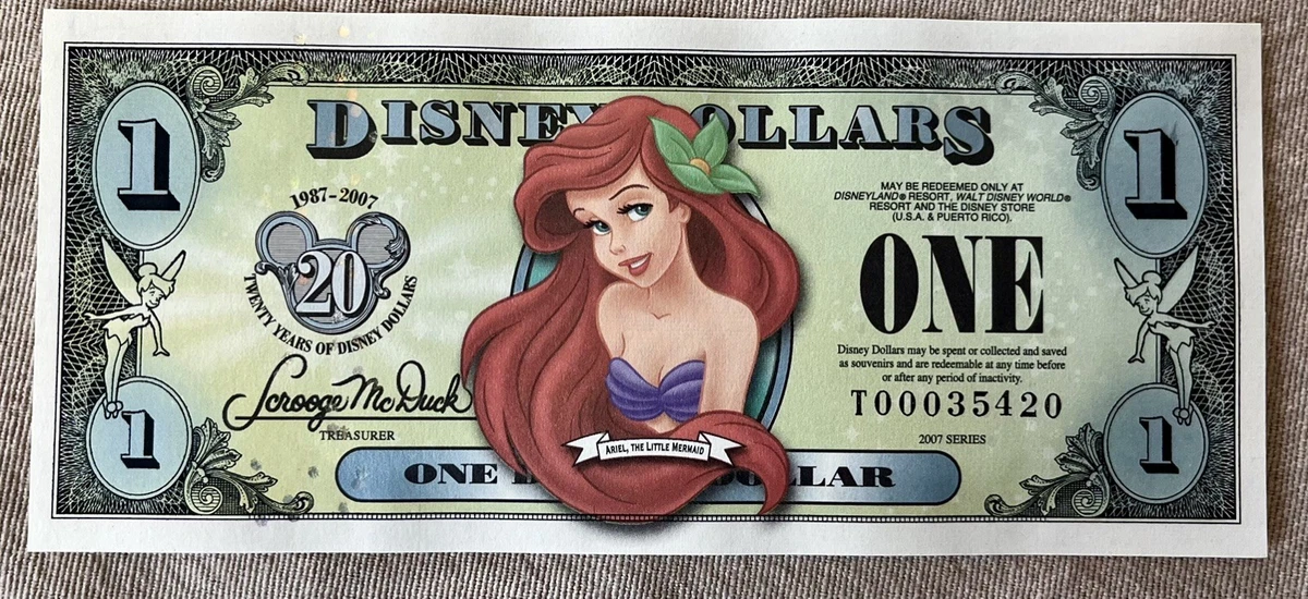 Ariel Disney Dollars (1968-Now) for sale | eBay