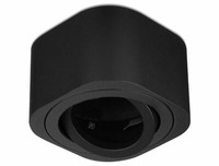 Slim Aluminium Aufbaustrahler Rund Schwenkbar 230V Schwarz - FüR Led Modul 230V