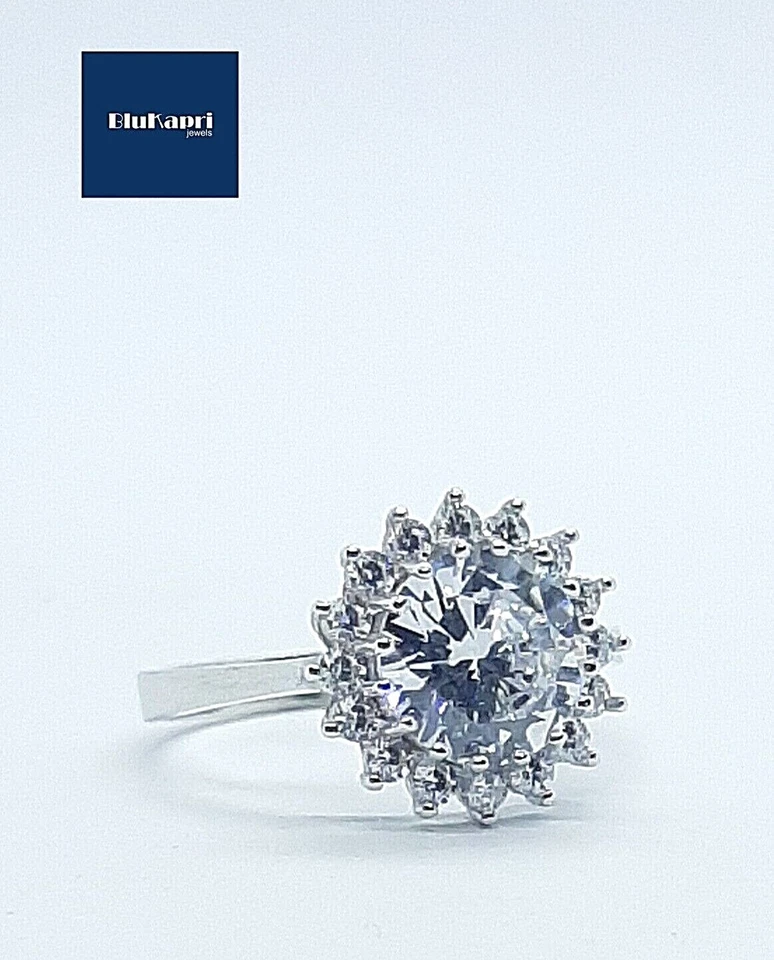 Anello donna argento 925 oro bianco solitario kate con zirconi bianchi - Immagine 4 di 4