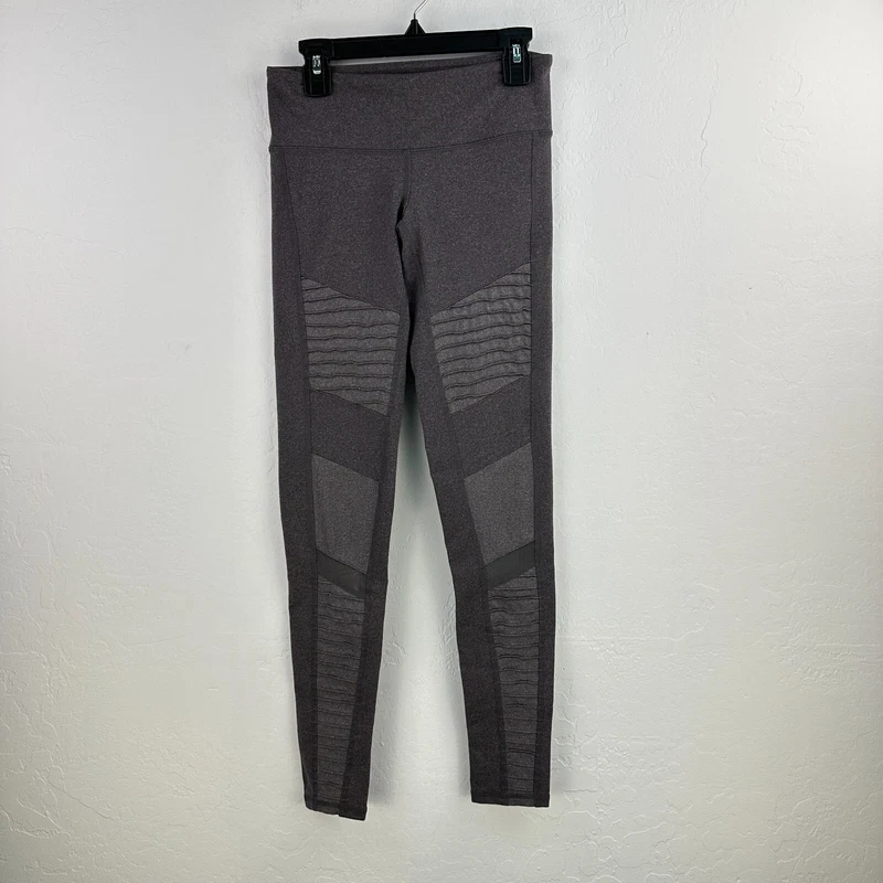 alo-yoga hi waist moto elastic waist stretch athleisure leggings