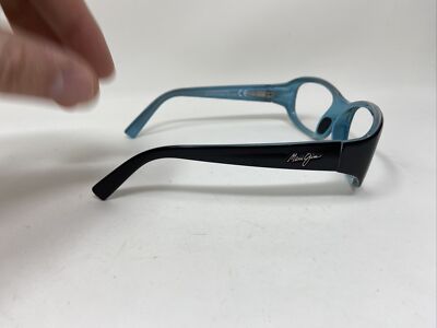 Maui Jim PUNCHBOWL MJ219-03 GLOSSY BLACK TEAL 54/17/135  display picture 2