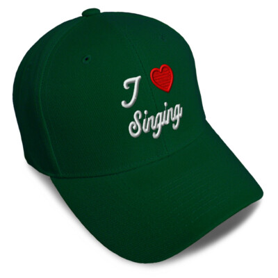 Baseball Cap I (Love) Singing Red Heart Hobbies Lovers A Singing Lovers 1 Size