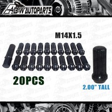 20 * 2" M14x1.5 Black Spline WHEEL NUTS For Holden Commodore VE VF SS SV6 Maloo