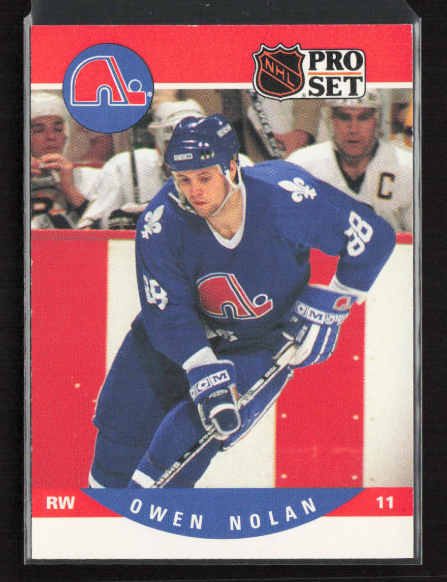 1990-91 Pro Set #635 Owen Nolan Quebec Nordiques Rookie