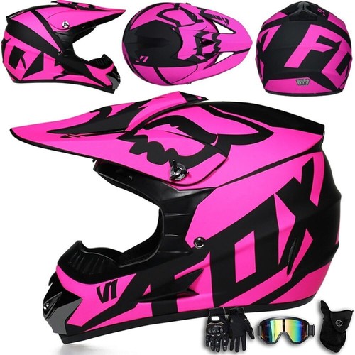 Kinder Erwachsene Motocross Helm Integralhelm + Cross Brille + Handschuhe - Bild 16 von 35