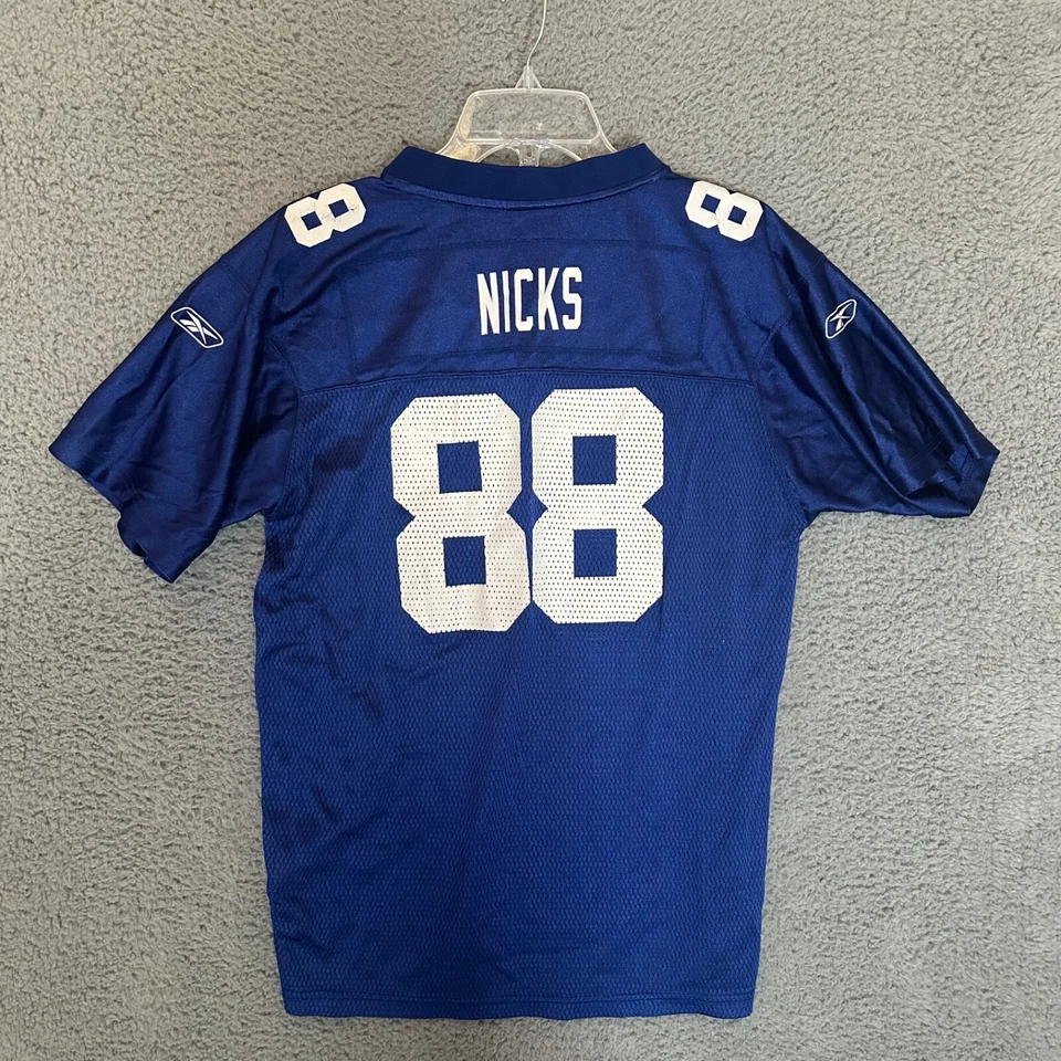 Camiseta de fútbol azul Hakeem Nicks New York Giants Reebok para niños talla XL 18-20 Foto 3 de 3