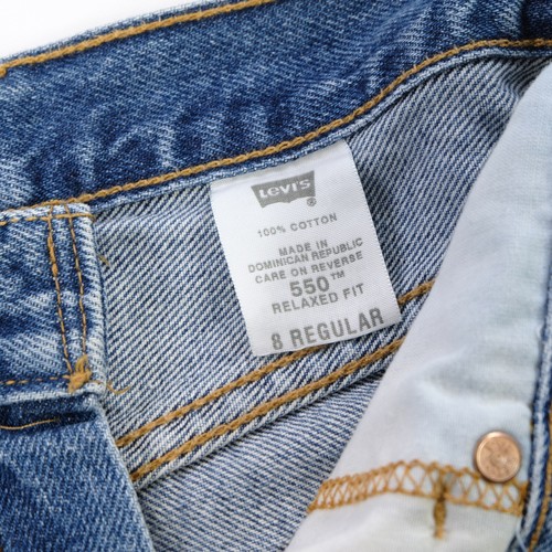 Rare VTG LEVI’S STRAUSS 550 Relaxed Fit Denim Jean Jorts Shorts 2000s Youth SZ 8 - Picture 4 of 9